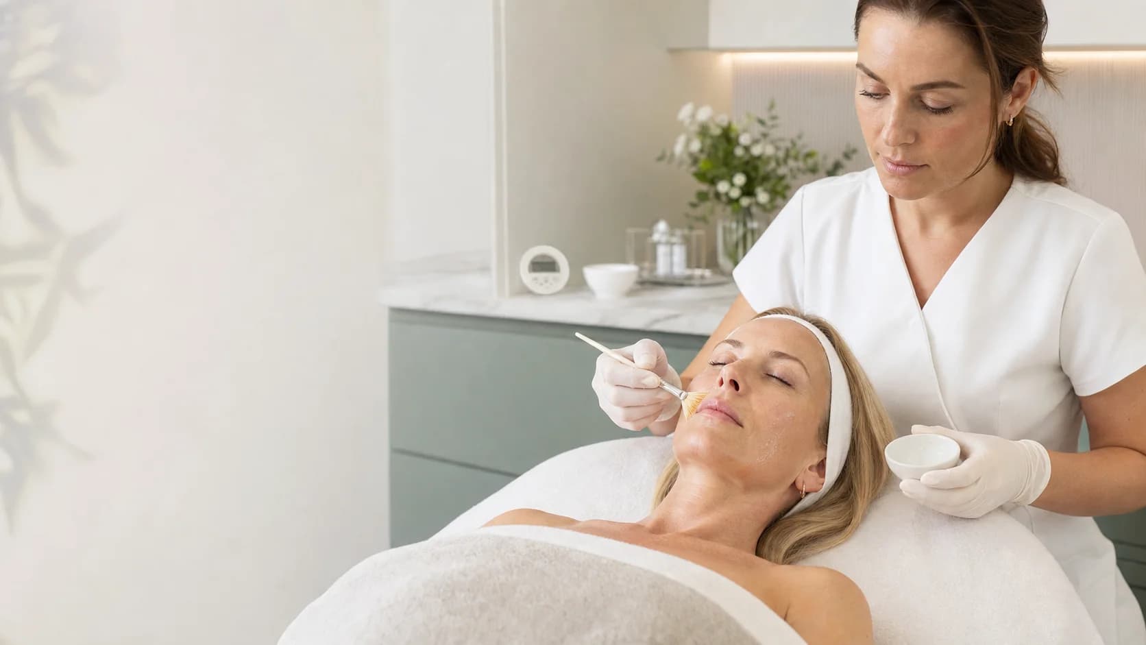 Professionelle Säurepeeling Schulung mit kontrollierter Anwendung