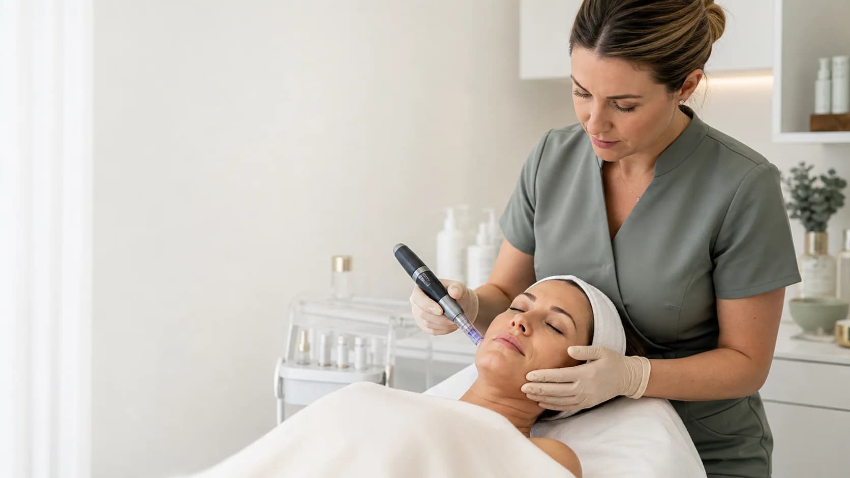 Professionelle Microneedling Schulung mit hygienischer Anwendung